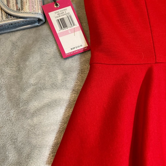 Vince Camuto Red Peplum Dress NWT S6 - Picture 8 of 12